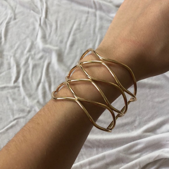 Gold Bangle Bracelet - Picture 2 of 2